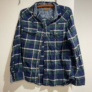 Cotton Flannel Style Tartan Print Shirt